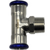 Photo MVI Press T-piece, d - 42, d1 - 1 1/2”, PN 16, with male thread, made of stainless steel, for press tool with type M profile [Code number: SS.642.090809]