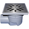 Фото Трап дворовый Hutterer Lechner Perfekt, гор.выпуск, для внутр. помещений макс. нагрузка 1,5 т решетка из нерж.стали, с сифоном, DN 110 (Россия) [Артикул: HL 605SW]