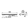 Чертеж Канал Hauraton RECYFIX PLUS 100, тип 60, с перфорированой решеткой "Elegance", кл. A 15, нерж.сталь, 1000x147x60 мм (цена по запросу) [Артикул: 41444]