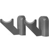 Photo Royal Thermo Set of adjustable wall brackets Design 80, silvery [Code number: RTD80S]