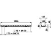 Чертеж Канал комбинированный Hauraton RECYFIX PLUS 100, класс B 125, тип 60, нерж.сталь, 1000x147x60 мм (цена по запросу) [Артикул: 41414]