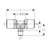 Draft Geberit Volex T-piece, reduced, d 26*20*26 [Code number: 618.112.00.1]