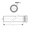 Draft Geberit Silent-Pro Pipe, length 0,5 м, price for 1 pc, d160 [Code number: 393.702.14.1]