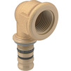 Photo Geberit Mepla elbow adapter 90° with female thread, brass, d 26 x 3/4" [Code number: 613.257.00.5]