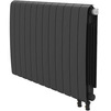 Photo Royal Thermo Eclipse 500 Bimetallic radiator, Black VR80, 12 sections, bottom connection [Code number: RTEBVR8050012]