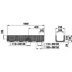 Draft Hauraton RECYFIX STANDARD 200 Combined article, class C 250, type 010 with GUGI-ductile iron mesh grating MW 15/25, black, locked, 1000x256x185 mm (price on request) [Code number: 40665]