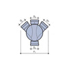Draft Wavin Base of chamber, PP, left and right inlets, type II, d 315х110 x 110 [Code number: 4021999 / 22970011]