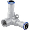 Photo Geberit Mapress Stainless Steel double tap connector 90°/90° with female thread, d 15-Rp 1/2" [Code number: 33503]
