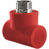 Photo AntiFire Combined T-piece, d - 32, d1 - 1/2", d2 - 32 male, PP, red (price on request) [Code number: 051069]
