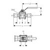 Draft Geberit Mapress Ball valve with lever, with press sockets, stainless steel 1.4401, d 22 [Code number: 92102]