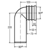 Draft VIEGA Connection elbow 90° for fixing in the WC pre-​wall clip, DN90 [Code number: 440244]