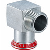 Photo [NO LONGER PRODUCED] - Geberit Mapress Carbon Steel elbow adapter 90° with male thread, FKM, d 15-Rp3/8" [Code number: 51523]