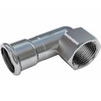 Фото Отвод 90° IBP B-Press Inox прессовый, ВР, нержавеющая сталь 304, d - 22, d1 - 1/2" [Артикул: PS24090G0220400]