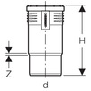 Draft Geberit Silent-PP expansion socket, d 40 [Code number: 390.118.14.1]