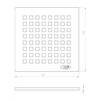 Draft Hutterer & Lechner Stainless steel grate "Quadra" (316) 138x138mm [Code number: HL 066Q.1E]