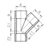 Draft Wavin PVC Pressure Pipe systems Y-branch fitting 45°, PVC-U, PN10, d - 160x160 [Code number: 20156926]