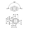 Draft Geberit HDPE Double branchball 88.5°, connections 180° offset, d160, d1 110 [Code number: 369.285.16.1]