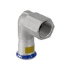 Photo Geberit Mapress Stainless Steel elbow adapter 90° with female thread, gas, d 18 [Code number: 34145]