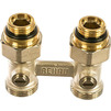 Photo REHAU RAUTITAN ball valve set with a connecting nipple, straight, G - 1/2-G 3/4 [Code number: 12407271001 / 240 727 001]