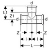 Draft Geberit Mapress Copper T-piece, equal, d 35 [Code number: 61006]