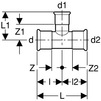 Draft Geberit Mapress Copper T-piece, reduced, d 42-15-42 [Code number: 61229]