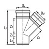 Draft Wavin ML T-piece 45°, d - 500*250 [Code number: 3046305245 / 22782333]