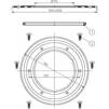 Чертеж Фланец гидроизоляционный Hutterer Lechner с винтами, уплот.прокладкой и полимербит.полотном, d 400мм [Артикул: HL 83.H]