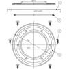 Чертеж Фланец гидроизоляционный Hutterer Lechner с винтами, уплотнением и EPDM пленкой 400x400мм [Артикул: HL 83]