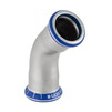 Photo [NO LONGER PRODUCED] - Geberit Mapress Stainless Steel bend 45°, FKM, blue, d76,1 [Code number: 50231]
