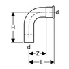 Draft Geberit Mapress Copper bend 90° with plain end, d 15 [Code number: 60302]