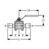 Draft [NO LONGER PRODUCED] - Geberit Mapress ball valve with lever stainless steel, flanged, d76,1 [Code number: 53741]