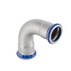 Photo [NO LONGER PRODUCED] - Geberit Mapress Stainless Steel bend 90°, FKM, blue, d 22 [Code number: 50284]