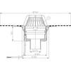 Draft Hutterer & Lechner Flat-roof drain with bitumen membrane, heated (10-30W/230V), vertical, DN75 [Code number: HL 62.1H/7]