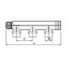 Draft Wavin Future K1 manifold, 2 x 3/4" [Code number: 25506622]