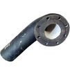 Photo Bend 30˚ flange-plain end, d - 200, cast-iron, with cement-sand coating inside and aluminum/epoxy coating on the outside, zinc-plated, connection Тайтон (GOST) (price on request) [Code number: 12w3880]