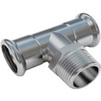Photo IBP B-Press Inox Tee, stainless steel 304, d - 15, d1 - 1/2"НР, d2 - 15 [Code number: PS24133G0150415]