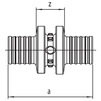 Draft REHAU RAUTITAN РХ coupling, equal, d - 25 [Code number: 11600131001 / 160 013 001]