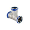Photo [NO LONGER PRODUCED] - Geberit Mapress Stainless Steel T-piece, equal, FKM, blue, d 42 [Code number: 50337]