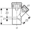 Draft Geberit Silent-PP Y-branch fitting 45°, d 160*160 [Code number: 390.737.14.1]