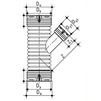 Draft Wavin X-Stream T-piece 45°, reducing, d - 500*450 (on request) [Code number: 23182367]