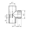 Draft Wavin PVC Pressure Pipe systems T-branch fitting 90° with male thread, PVC-U, PN16, d1 - 63, d2 - 1 1/4" [Code number: 20134818]
