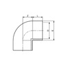 Draft (TEMPORARILY NOT SUPPLIED) - EFFAST Elbow 90° plain, d 75 [Code number: 4w0512 / RDRGOD0750]