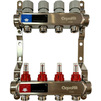 Photo MVI Collector AquaHit, d - 1", d1 - 3/4"ЕК, 7 outlets, of stainless steel, with flow meters, without service group [Code number: AH.507.06]