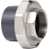 Photo Aquaviva PVC/brass detachable transition coupling, d - 20, d1 - 1/2", female (Russia) [Code number: 1w1139 / AQVBBD20F)
