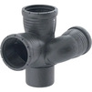 Photo Geberit Silent-Pro Double branch fitting 87,5°, left, offset, with additional outlet, d110, d1 75, d2 110 [Code number: 393.564.14.1]