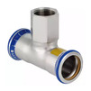 Photo Geberit Mapress Stainless Steel T-piece, reduced, gas, with female thread, d 42, Rp 3/4" [Code number: 34126]