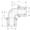 Draft VIEGA Pexfit Pro Elbow 90°, press connectors, d 40 х 40 [Code number: 588083]