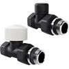 Photo Royal Thermo Design Набор термостатический прямой, d - 1/2", М30х1,5 (Чёрный) [Артикул: RATVDP11212BL]