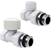 Фото Набор термостатический прямой Royal Thermo Design, d - 1/2", М30х1,5 (Белый) [Артикул: RATVDP11212WH]