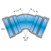 Draft Bend 45˚ with two sockets, d - 700, bls® (price on request) [Code number: 12w3211]